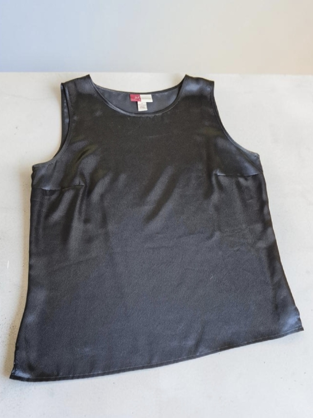 JM Collection Black Faux-Leather Shell Tank - Picture 2 of 7